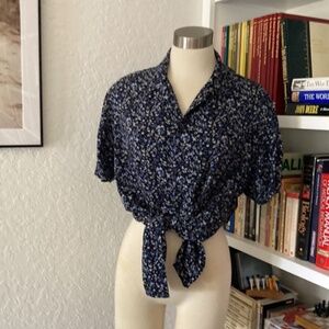 Button-down blue shirt